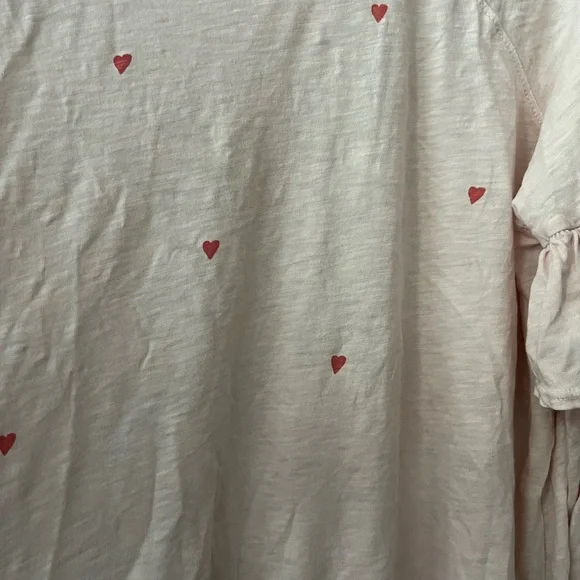 Sundry crew neck ruffle sleeve hearts top 1(S) - Picture 6 of 10